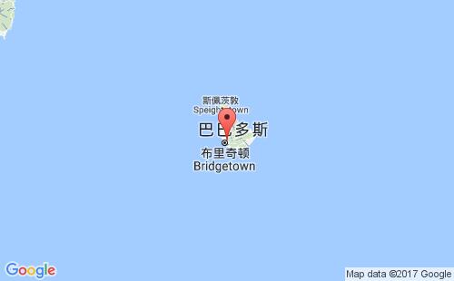 巴巴多斯港口布里奇敦bridgetown港口地图