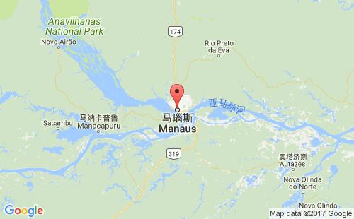巴西港口马瑙斯manaus港口地图