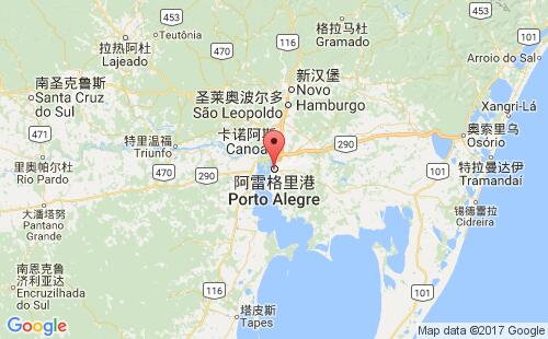 巴西港口阿雷格里港porto alegre港口地图