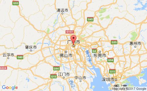 中国港口广州guangzhou港口地图