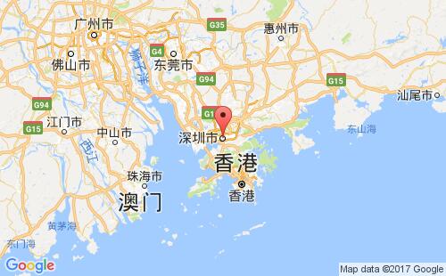 中国港口深圳shenzhen港口地图