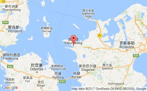 丹麦港口凯隆堡kalundborg港口地图