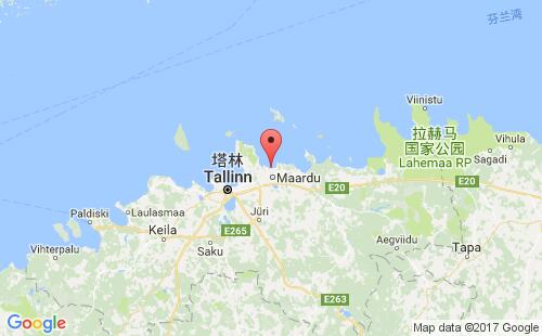 爱沙尼亚港口穆格muuga港口地图
