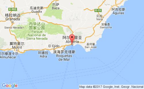 西班牙港口阿尔梅里亚almeria港口地图