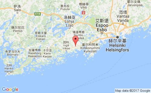芬兰港口代格比degerby港口地图