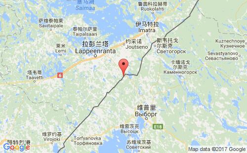 芬兰港口塞马运河saimaa canal港口地图