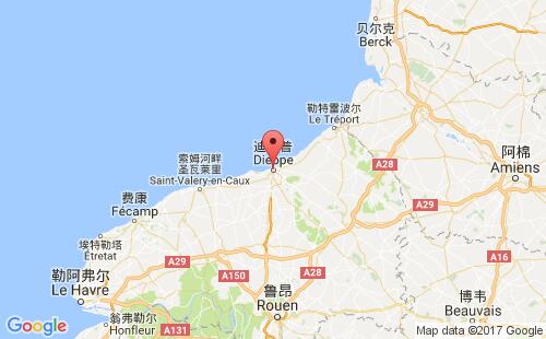 法国港口迪耶普dieppe港口地图