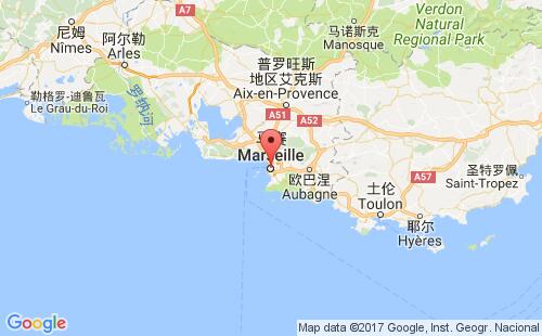法国港口马赛marseilles港口地图