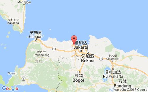 印度尼西亚(印尼)港口雅加达TANGGU码头jakarta tanggu港口地图