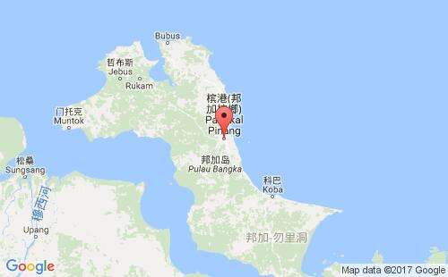 印度尼西亚(印尼)港口槟港pangkal pinang港口地图