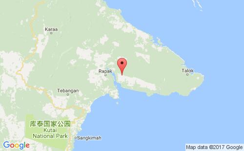 印度尼西亚(印尼)港口桑库利朗sankulirang港口地图