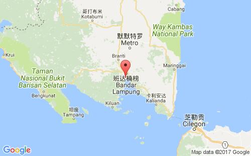 印度尼西亚(印尼)港口直落勿洞telukbetung港口地图