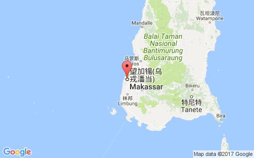 印度尼西亚(印尼)港口乌戎潘当ujg pandang港口地图