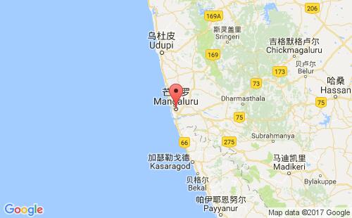 印度港口芒伽罗mangalore港口地图