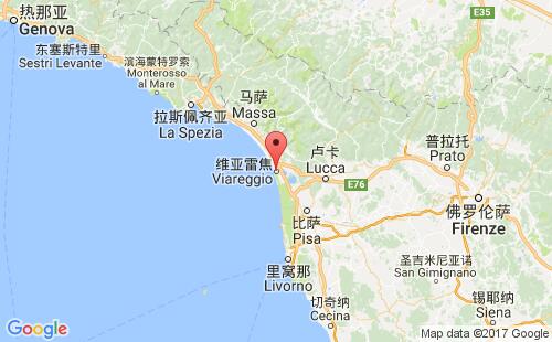 意大利港口维亚雷焦viareggio港口地图