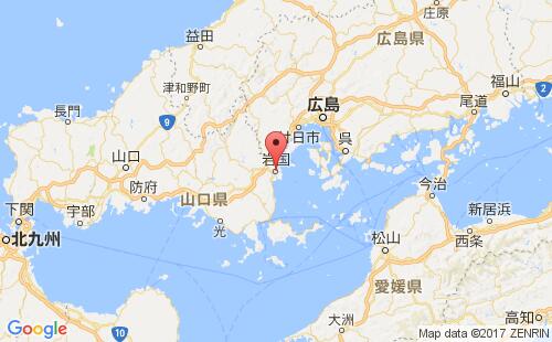 日本港口岩国iwakuni港口地图