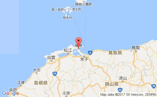 日本港口境港市sakaminato港口地图