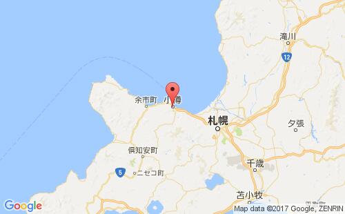 日本港口小樽otaru港口地图
