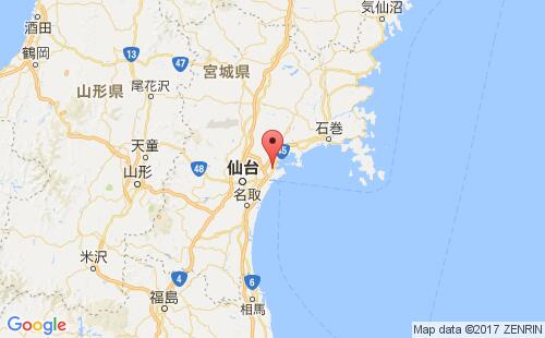 日本港口盐斧shiogama港口地图