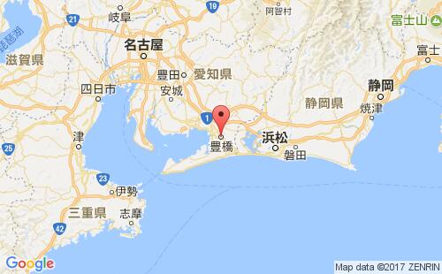 日本港口丰桥toyohashi港口地图