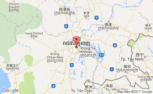 柬埔寨港口金边phnom penh港口地图