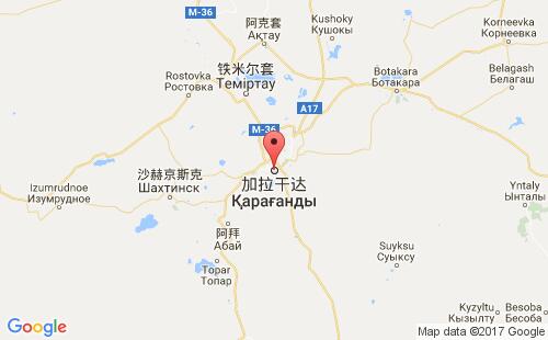 哈萨克斯坦港口卡拉干达karaganda港口地图