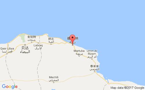 利比亚港口德尔纳derna港口地图
