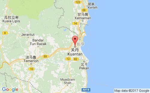 马来西亚港口关丹kuantan港口地图
