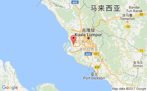 马来西亚港口巴生西港port kelang,west港口地图