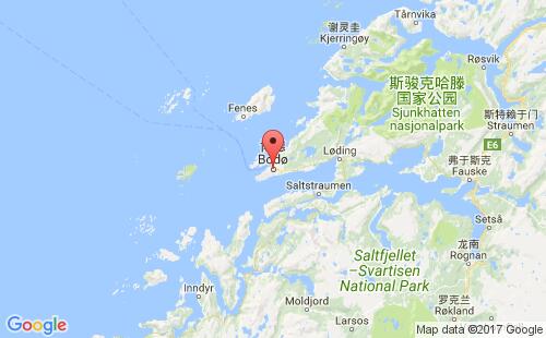 挪威港口博多bodo港口地图
