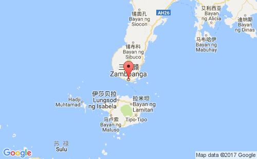菲律宾港口三宝颜zamboanga港口地图