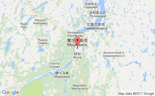 俄罗斯港口摩尔曼斯克murmansk港口地图