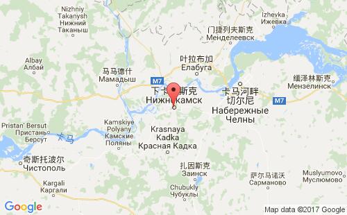 俄罗斯港口下卡姆斯克nizhnekamsk港口地图