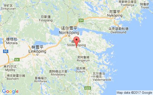 瑞典港口南雪平soderkoping港口地图