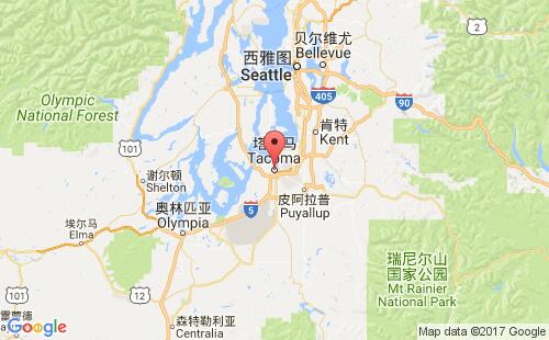 美国港口塔科马tacoma,wa港口地图