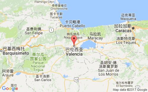 委内瑞拉港口巴伦西亚valencia,ve港口地图