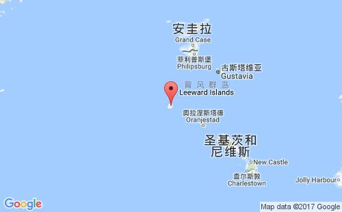 荷属安的列斯港口萨巴saba港口地图