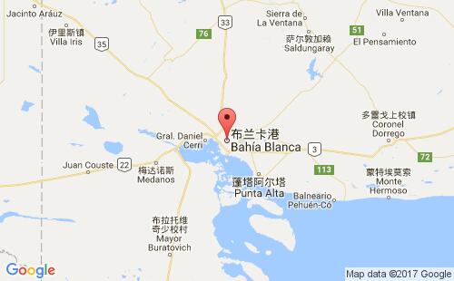 布兰卡港港口地图