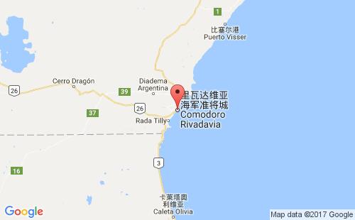 阿根廷港口里瓦达维亚cornodoro rivadavia港口地图