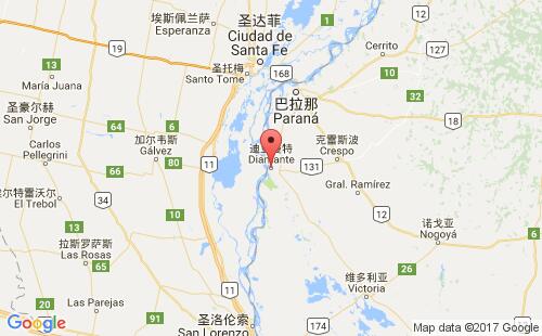 迪亚曼泰港口地图