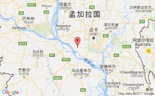 孟加拉国港口查尔纳港chalna anchorage港口地图