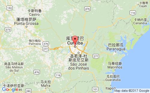 巴西港口库里奇巴curitiba港口地图