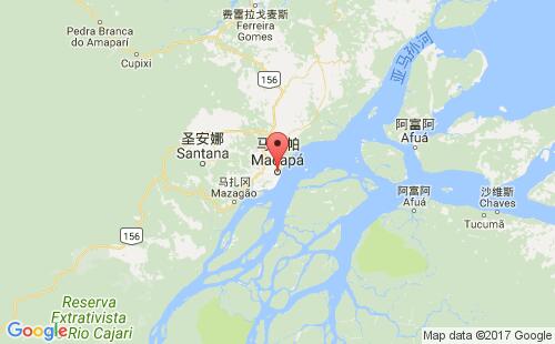 巴西港口马卡帕macapa港口地图
