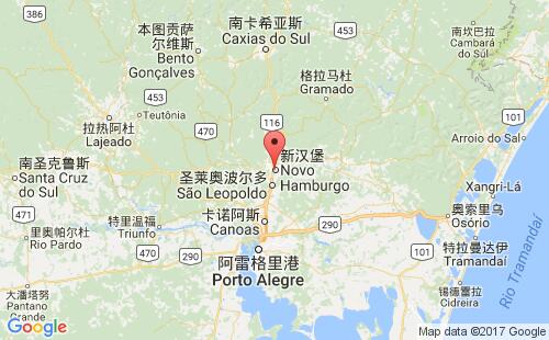 巴西港口新汉堡novo hamburgo港口地图