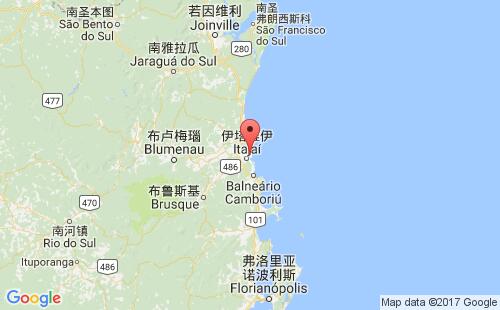 巴西港口纳韦甘蒂斯navengantes港口地图