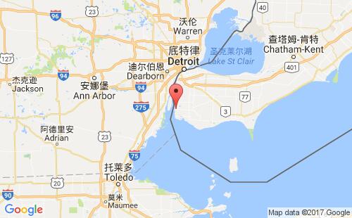 加拿大港口阿默斯特堡amherstburg港口地图