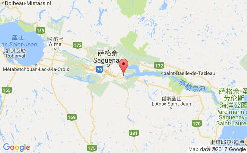 加拿大港口巴戈特洋bagotville港口地图