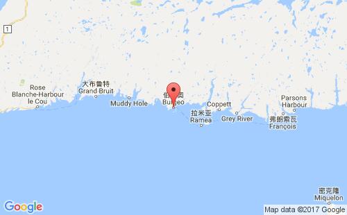 加拿大港口伯吉奥burgeo港口地图