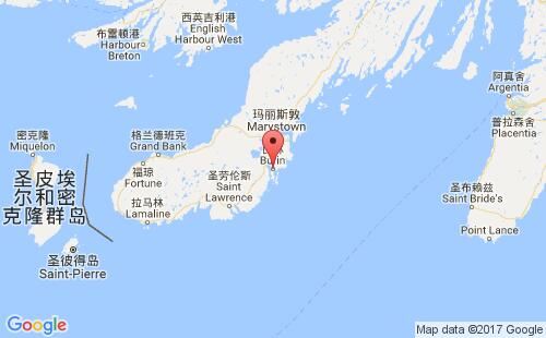 加拿大港口布林burin港口地图