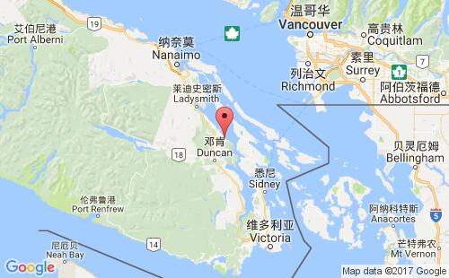 加拿大港口克罗夫顿crofton港口地图